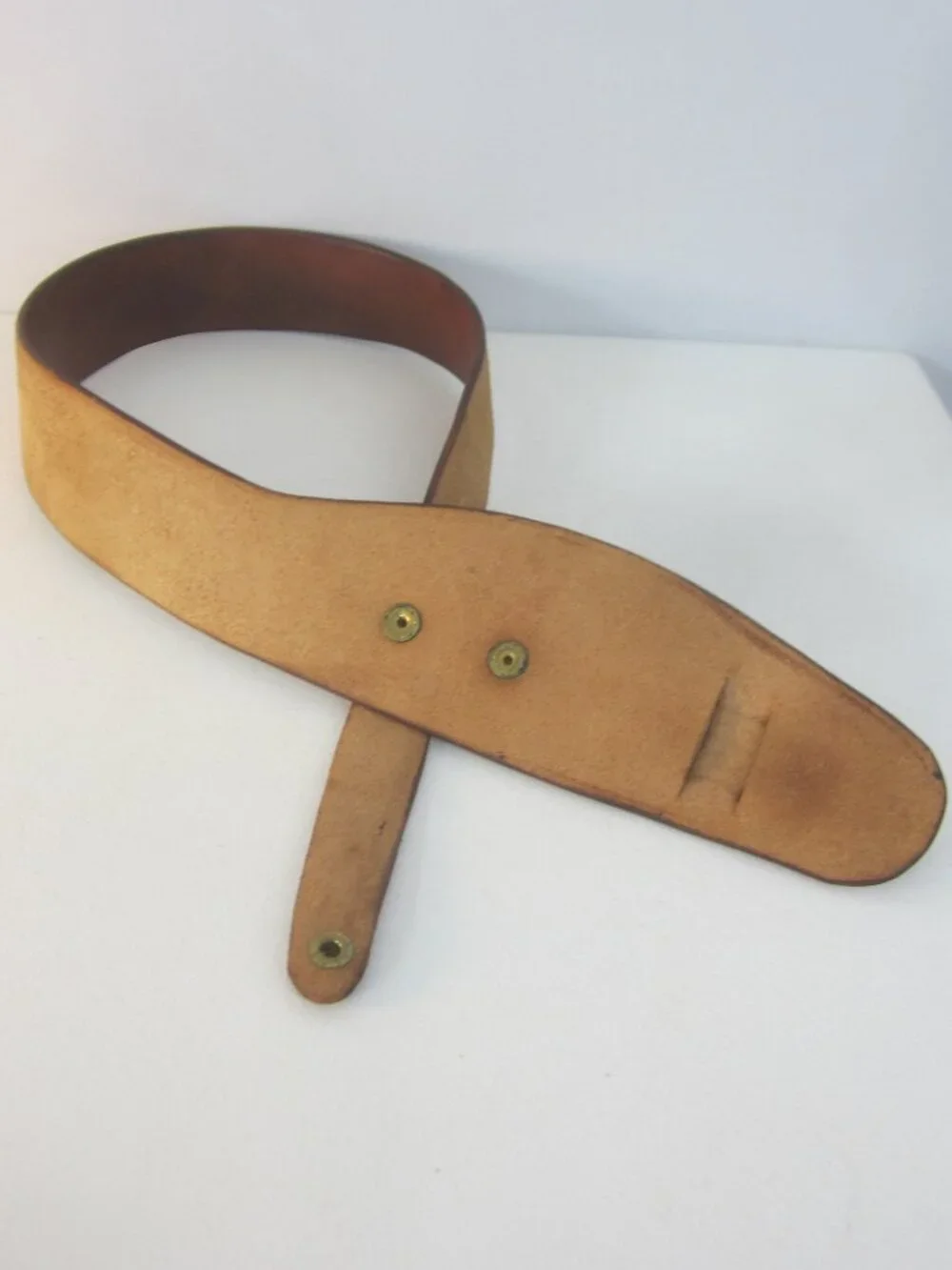RARE 60s Vintage J.B. Starker Provincetown Handmade Brown Leather Belt XS 24-25